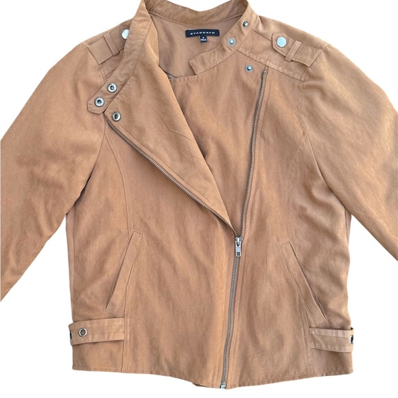 Like New Women's Small Staccato Faux Suede Tan Jacket - Picture 3 of 6